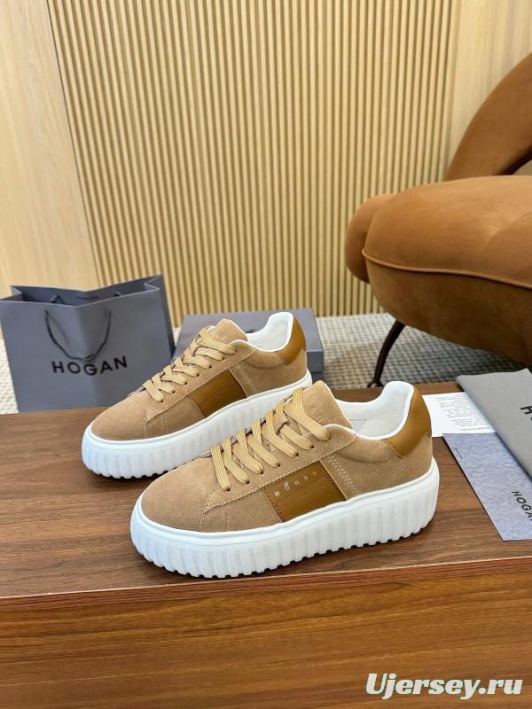 Hogan H-STRIPES Series Couple Thick Sole Biscuit Shoes Casual Sneakers - AS00310