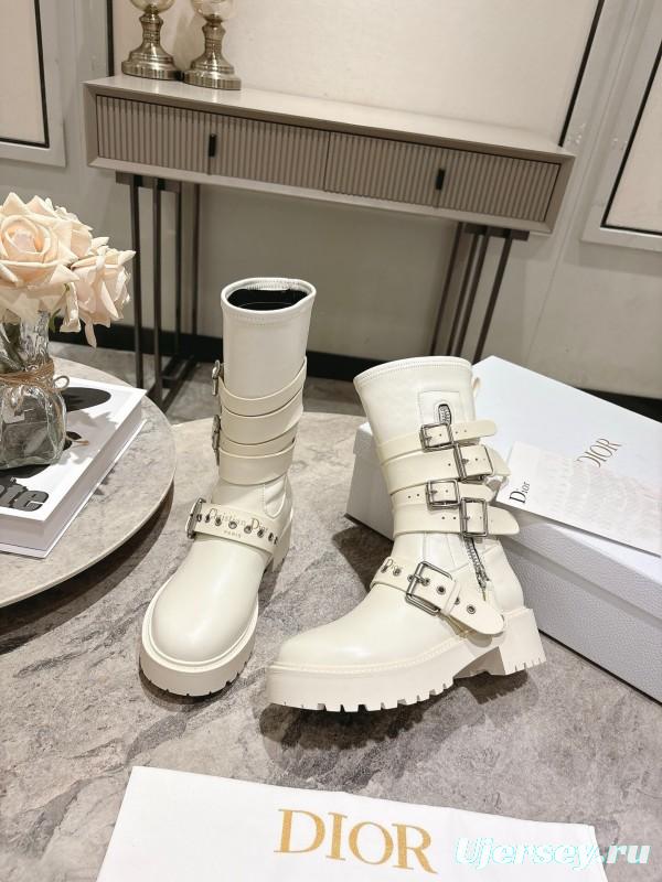 Dior Punk Style Strap Ankle Boots - KFY00470