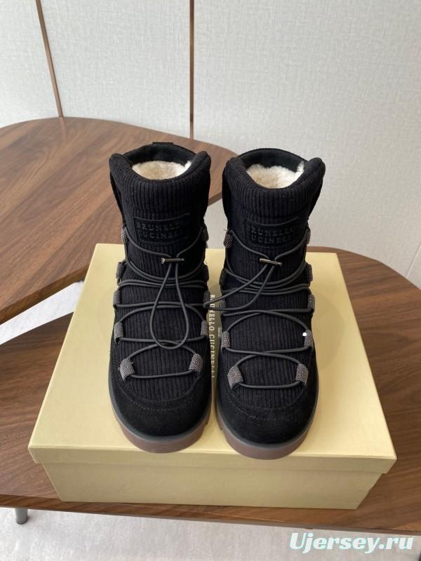 Brunello Cucinelli Open Walk Ankle Boot Winter Snow Boots - AS00410