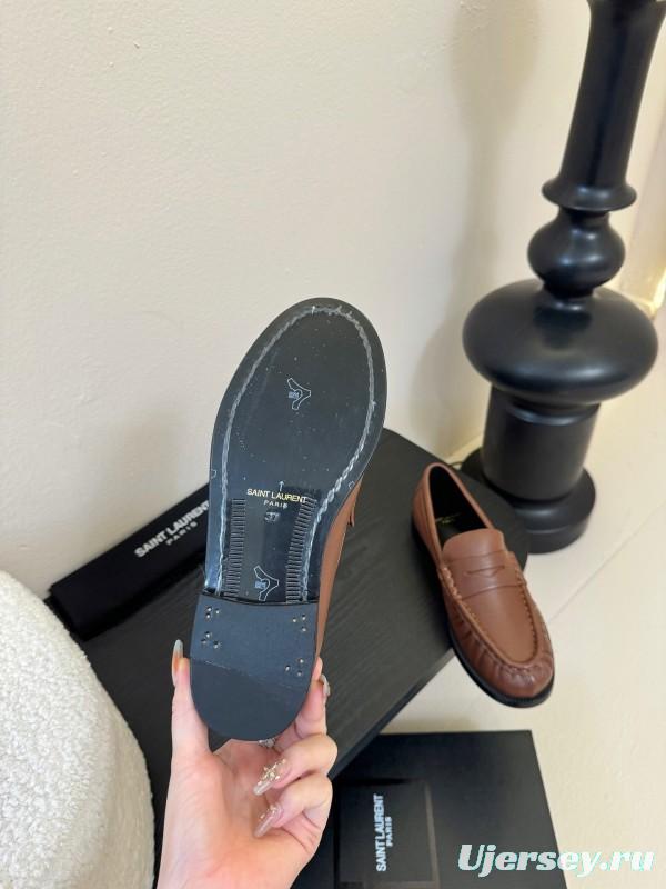 Saint Laurent Classic Loafer Leather Shoes - KFY00350