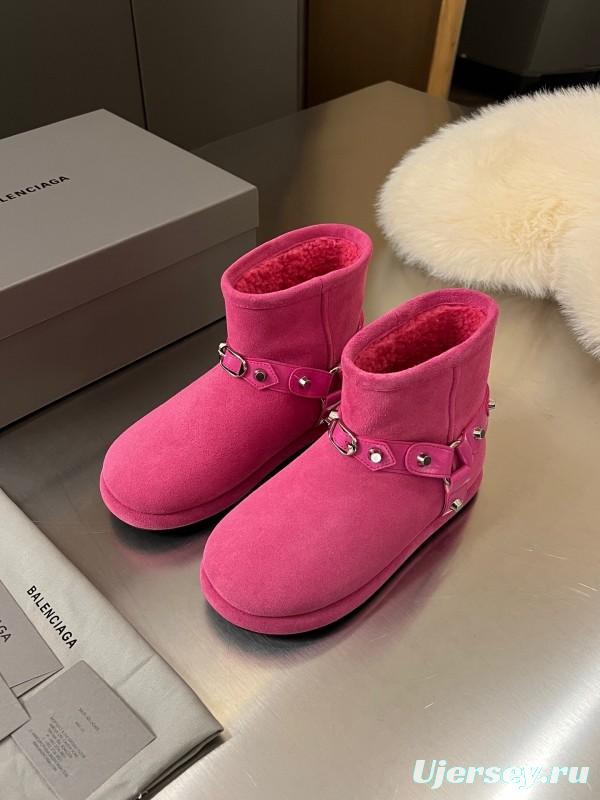Balenciaga Fall Winter New Buckle Studded Snow Boots - LY00300