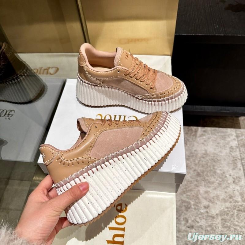 Chloe 2025/SS Hand-Stitched Mark Line Casual Shoes - LY00350