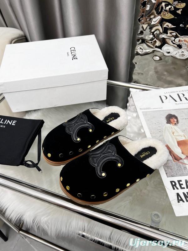 CELINE 2025 SS Studded Birkenstock Sandals - LY00270