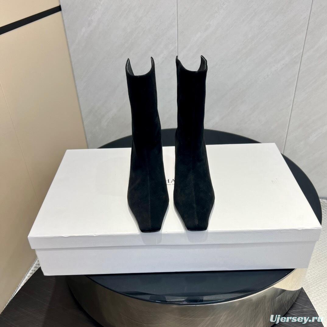 Khaite 2025 SS Collection Square Toe Slip-On Ankle Boots - KFY00390