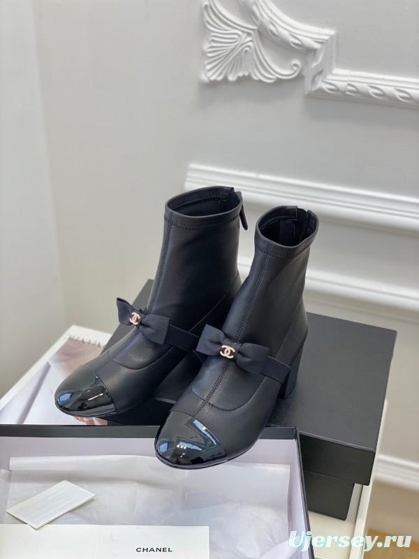 Chanel 2025/SS Autumn Winter Bow Mary Jane Ankle Boots - LY00320