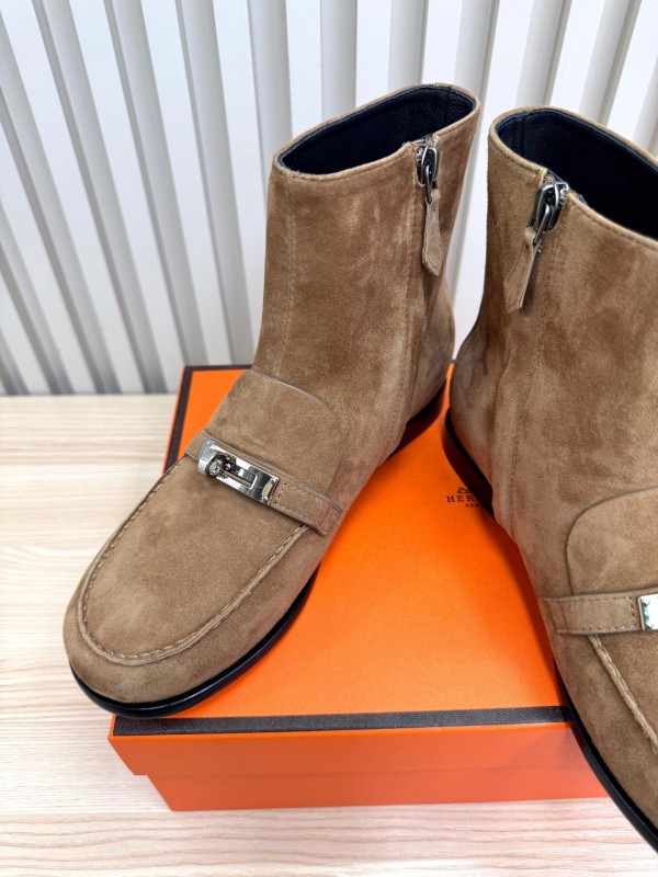 Hermes Kelly Buckle Ankle Boots - LY00390