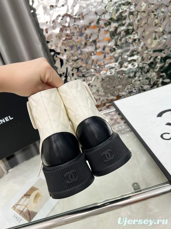 Chanel 2025/SS Autumn Winter New Boots with Double C Leather Buckle - LY00340