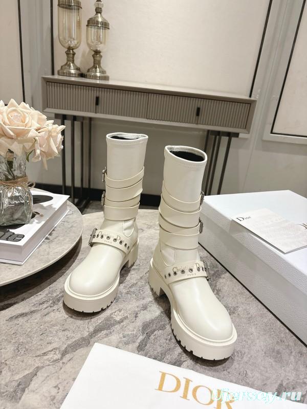 Dior Punk Style Strap Ankle Boots - KFY00470