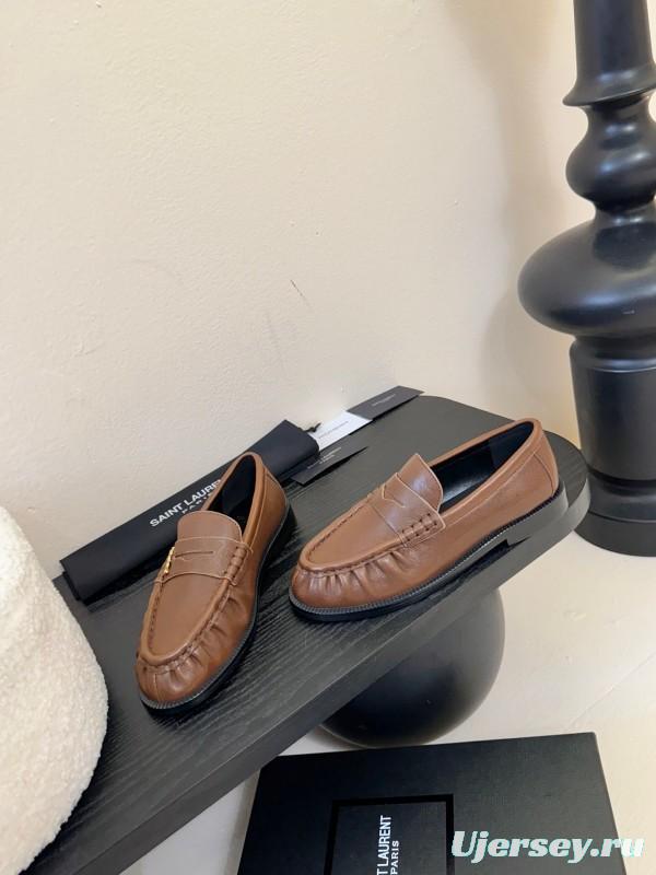 Saint Laurent Classic Loafer Leather Shoes - KFY00350
