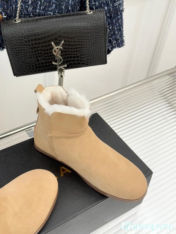 ALAIA Minimalist Side Zipper Retro Snow Boots - KFY00320