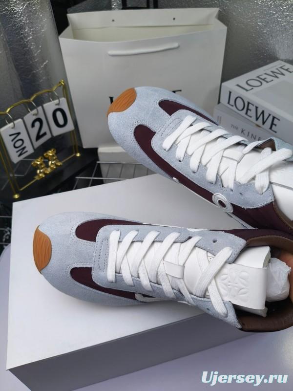 LOEWE High-Top German Training Sneakers Retro Fashion Casual White Shoes - LY00330