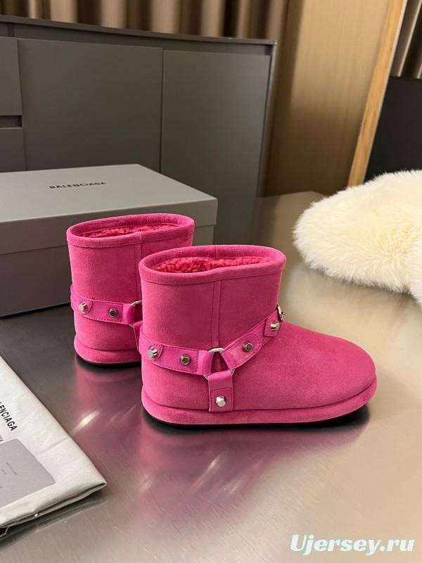 Balenciaga Fall Winter New Buckle Studded Snow Boots - LY00300