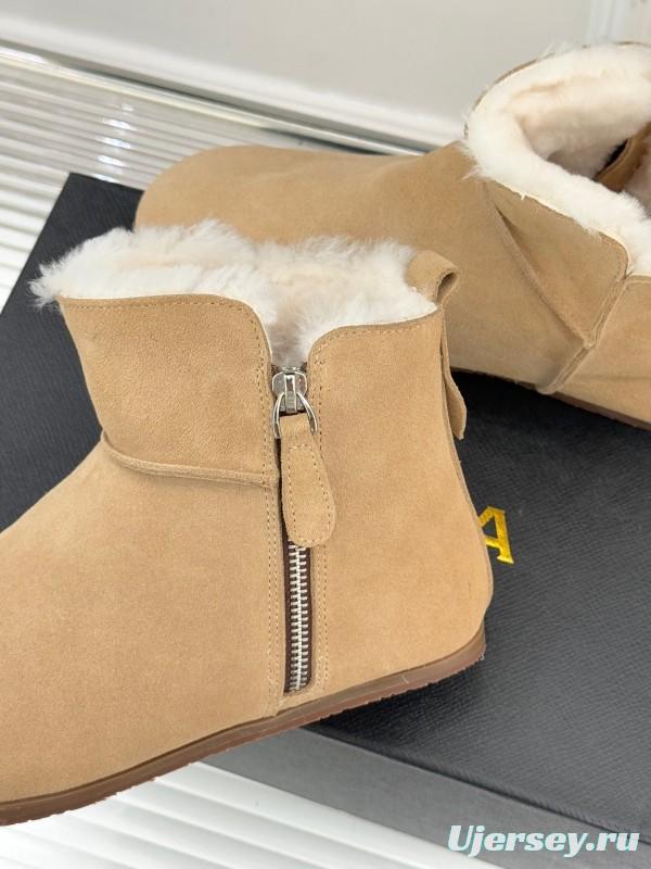 ALAIA Minimalist Side Zipper Retro Snow Boots - KFY00320