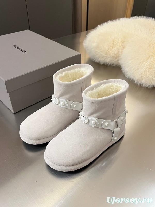 Balenciaga Fall Winter New Buckle Studded Snow Boots - LY00300