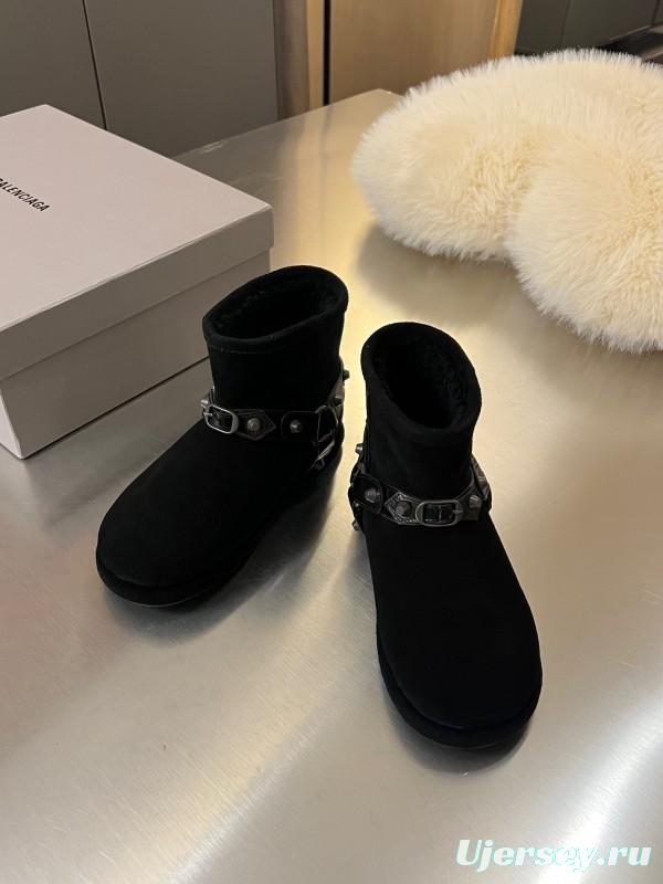 Balenciaga 2025 SS Buckle Rivet Snow Boots - LY00300