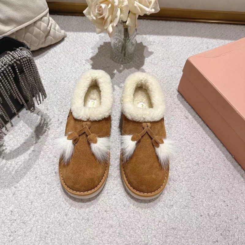 MIU MIU Miu Miu 2025 SS Korean Style Popular Small Potato Snow Boots Upgraded Version - LY00290