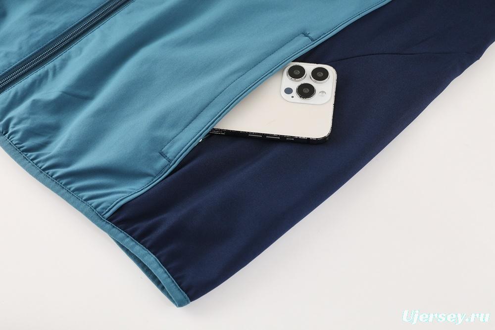 25/26 Arsenal Blue Full Zipper Jacket+Long Pants S-3XL