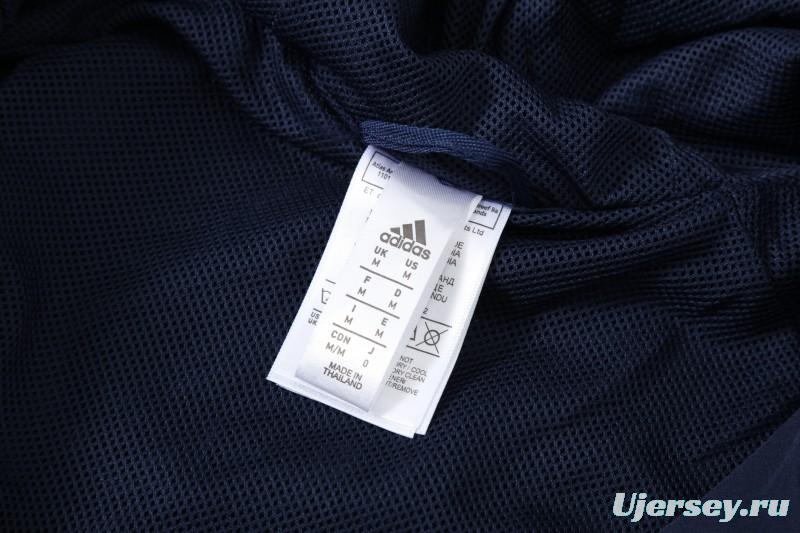 2025 Adidas Royal Blue Half Zipper Jacket+Long Pants S-2XL