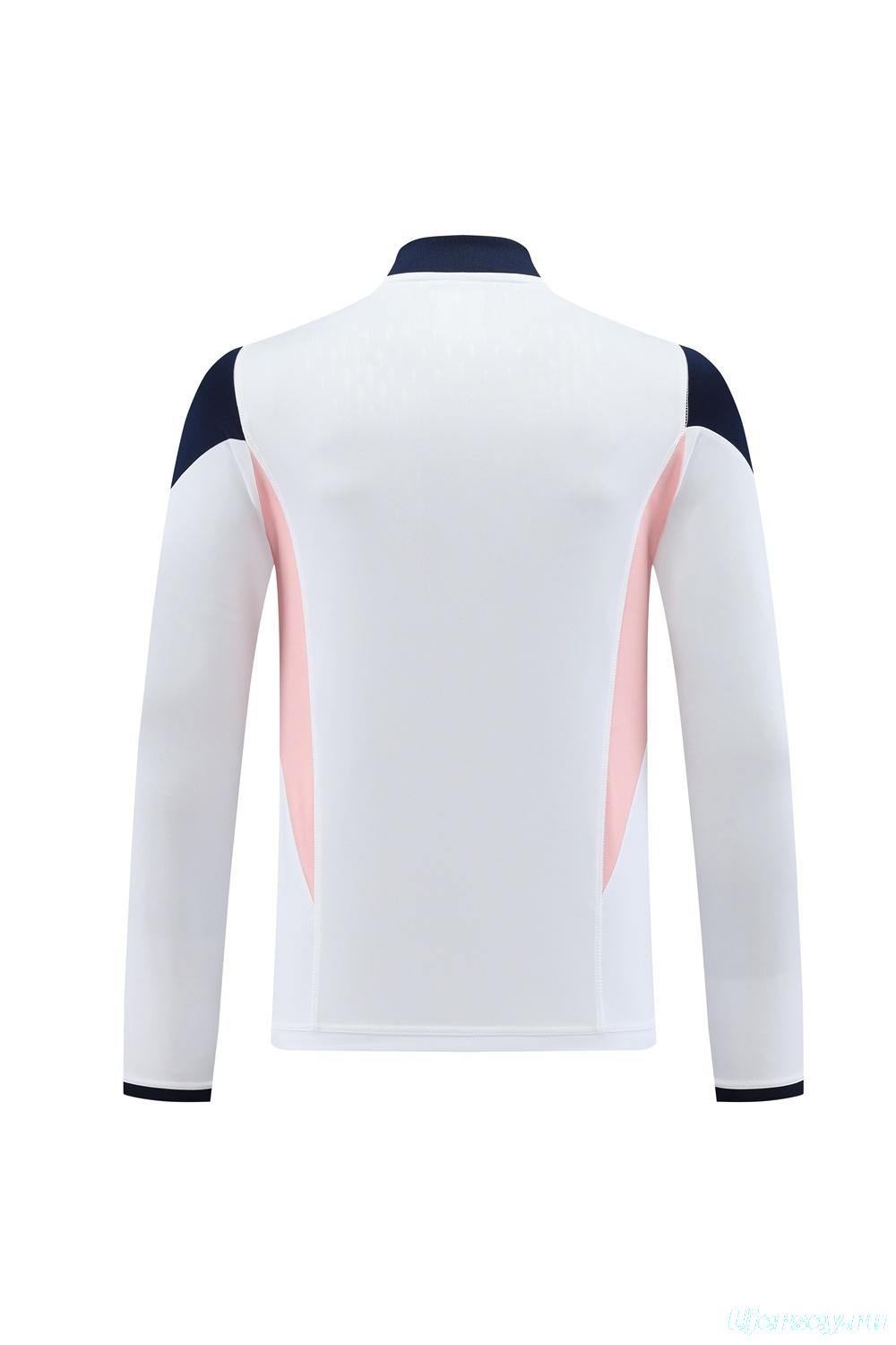 23/24 Ajax White S-2XL Half Zipper Jacket+Long Pants