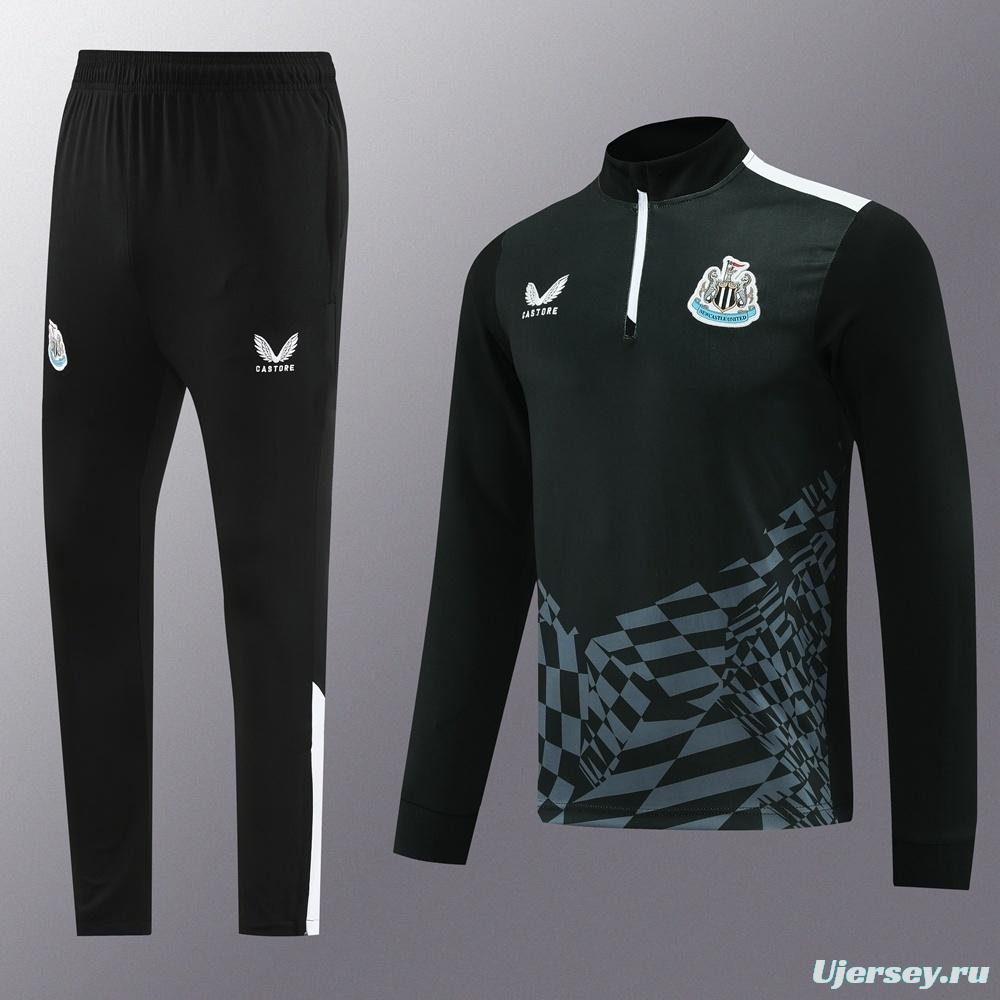 23/24 Newcastle Black S-2XL Half Zipper Jacket+Long Pants