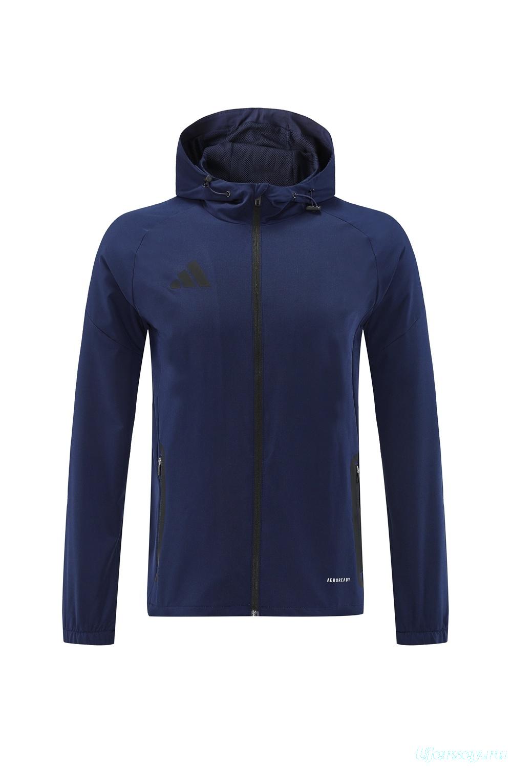 2025 Adidas Royal Blue Half Zipper Jacket+Long Pants S-2XL