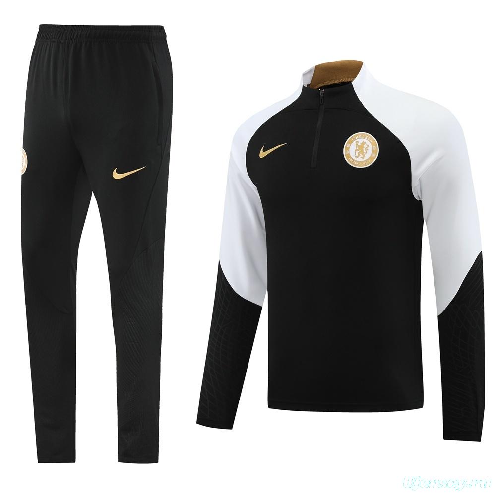 25/26 Chelsea Black Half Zipper Jacket+Long Pants