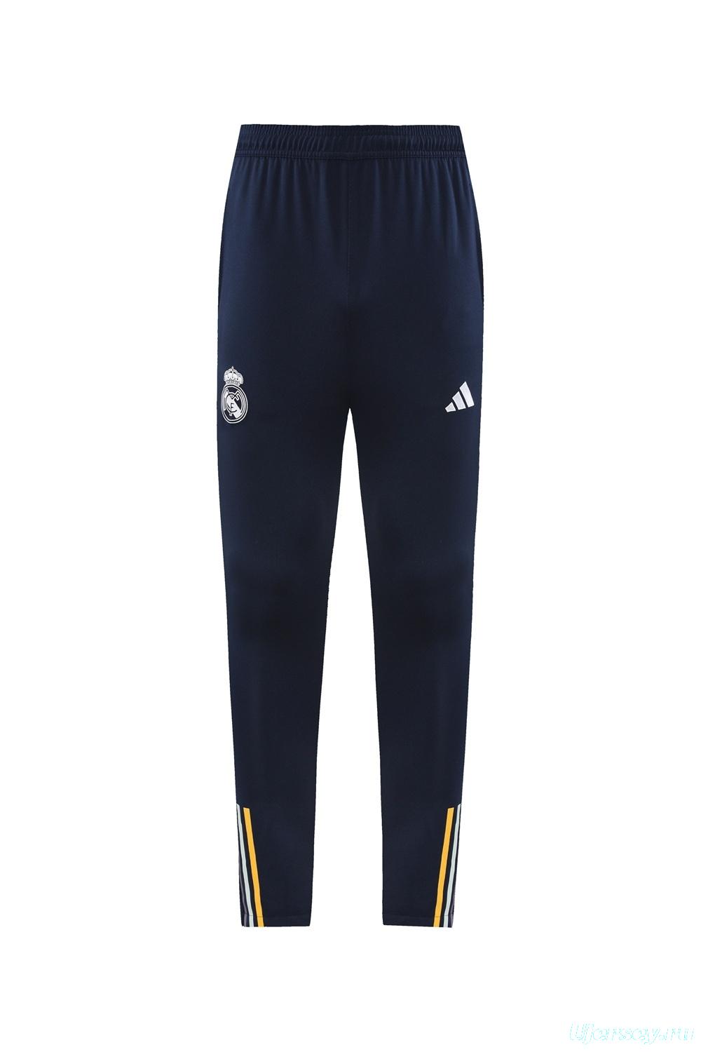 25/26 Real Madrid Royal Blue Half Zipper Jacket+Long Pants