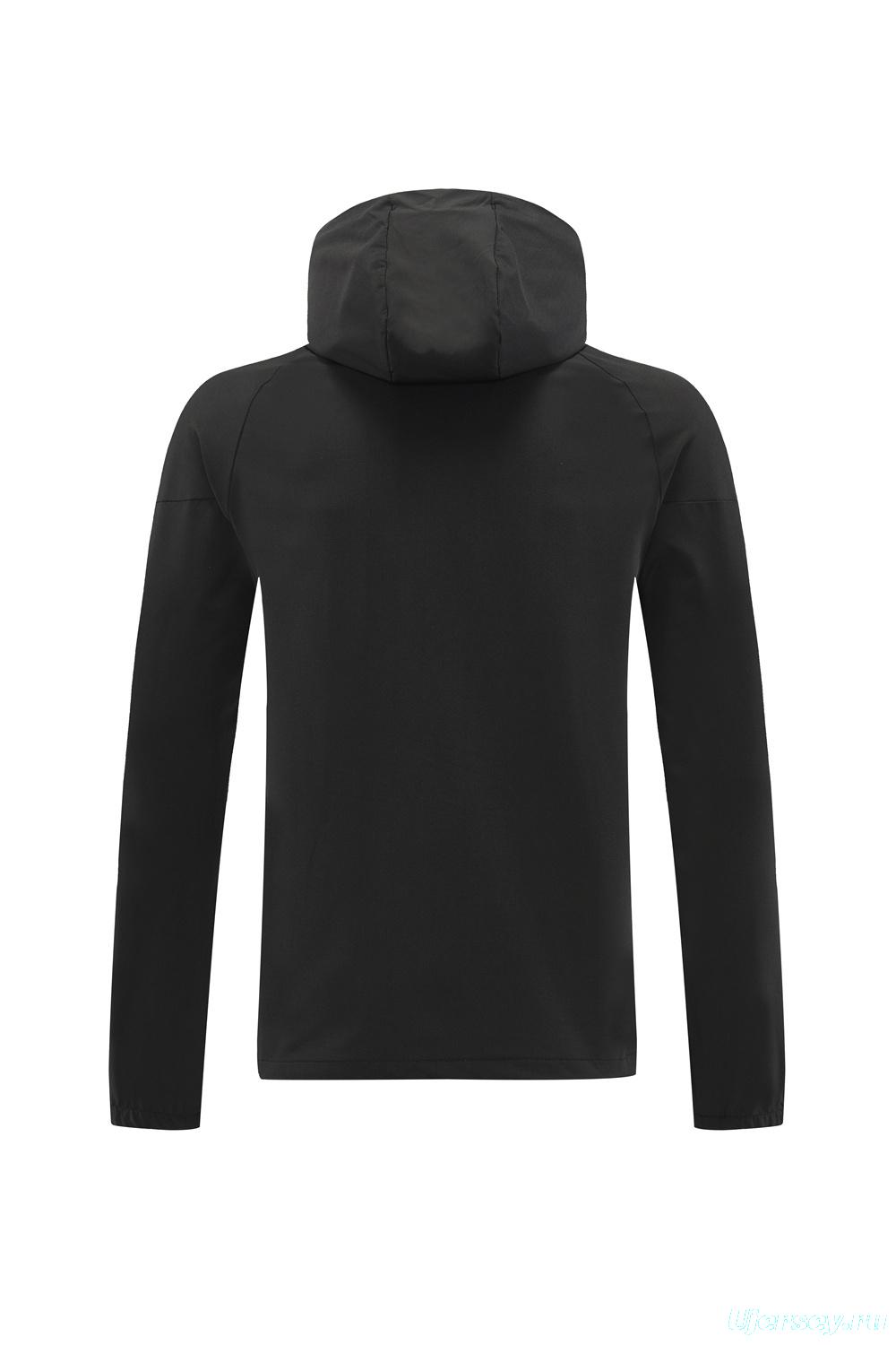 2025 Adidas Black Half Zipper Jacket+Long Pants S-2XL
