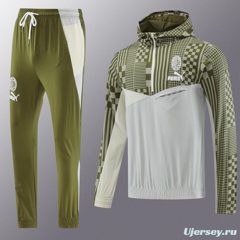 AC Milan Half Zipper Jacket+Long Pants S-2XL