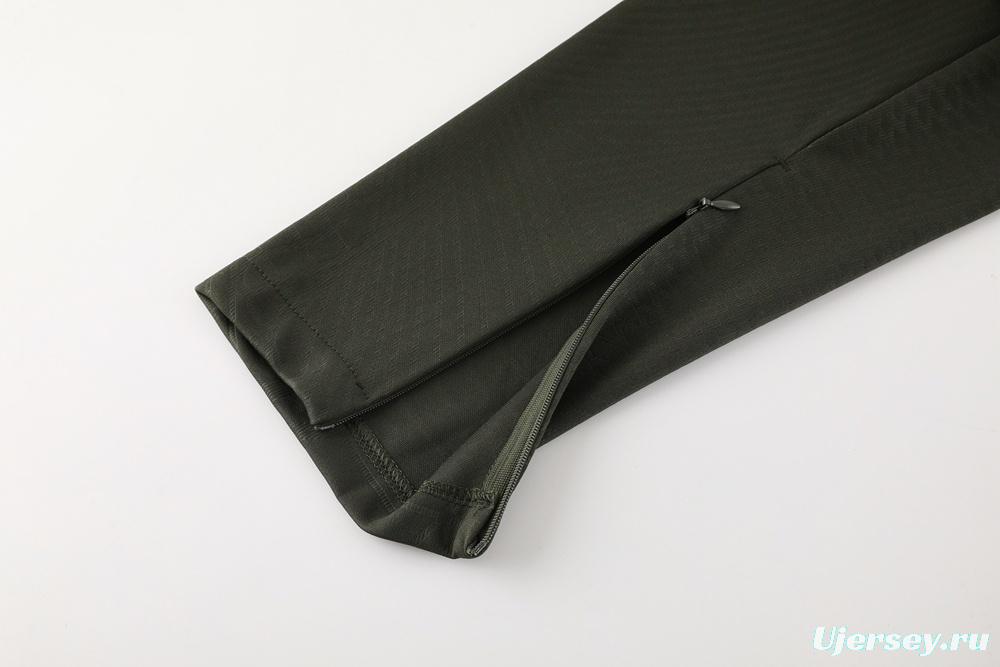 23/24 Barcelona Dark Green S-2XL Half Zipper Jacket+Long Pants