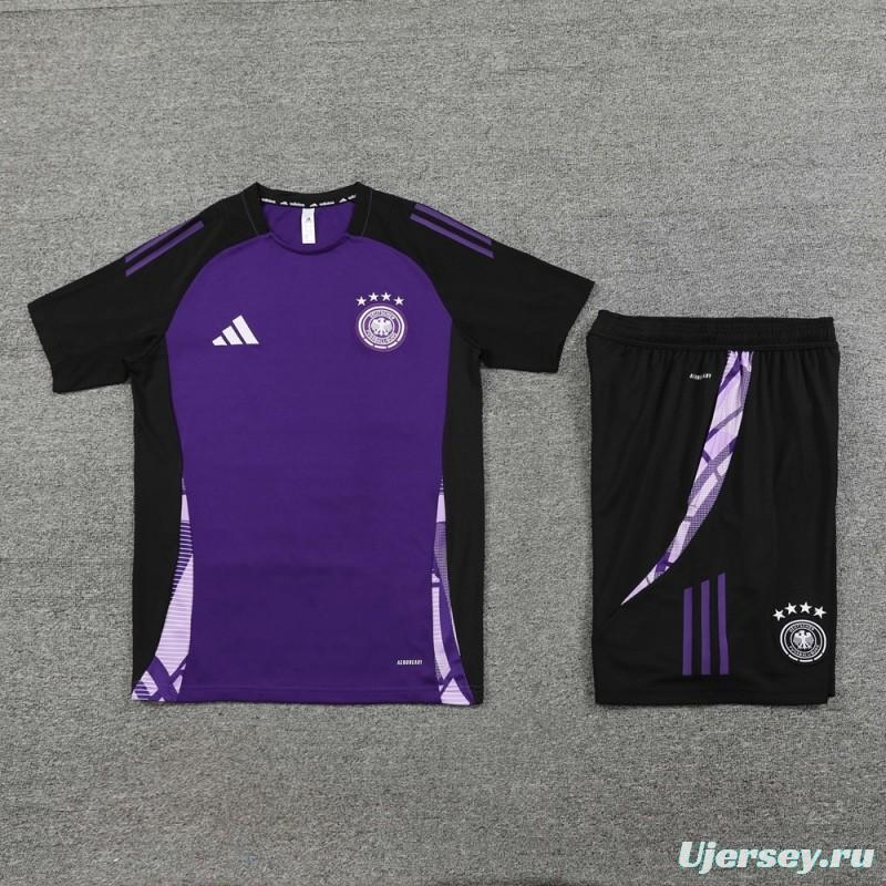 2025 Germany Purple Short Sleeve+Soccer Shorts