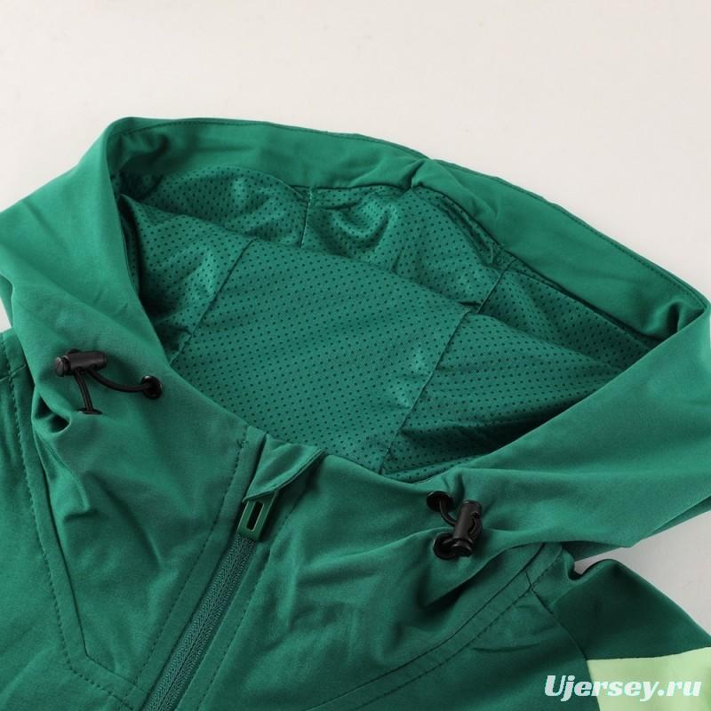 2025 Adidas Green Half Zipper Jacket+Long Pants S-2XL