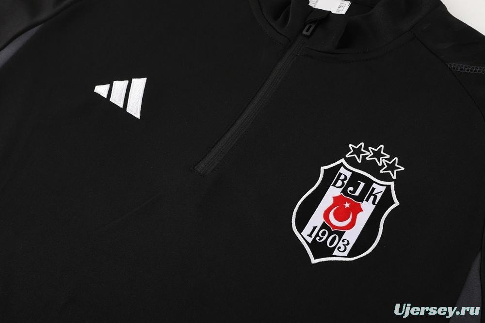 23/24 Turkey Black S-2XL Half Zipper Jacket+Long Pants