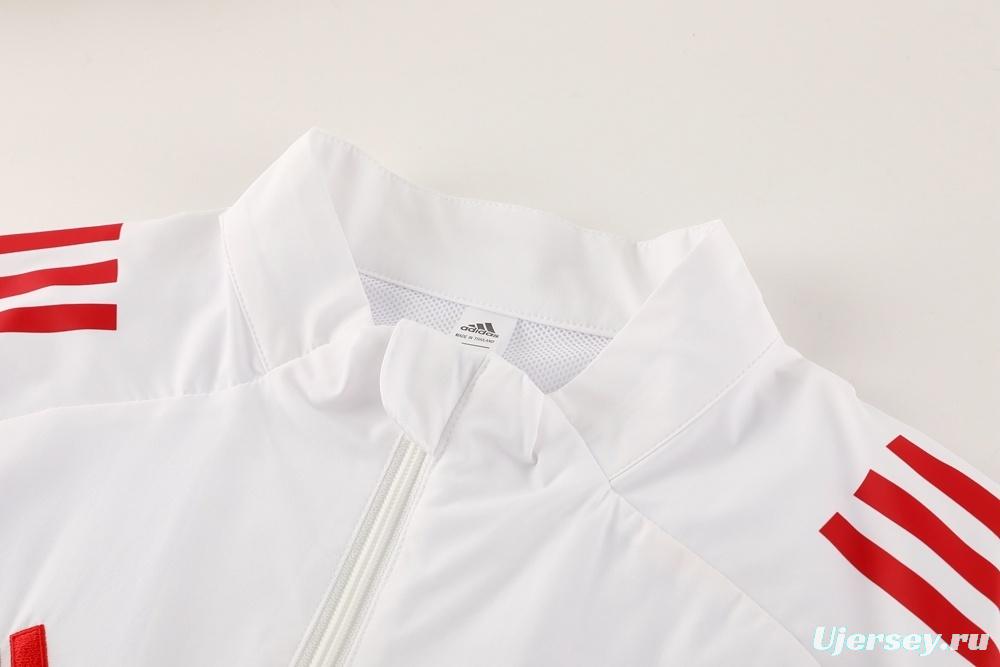 25/26 Liverpool White S-2XL Half Zipper Jacket+Long Pants