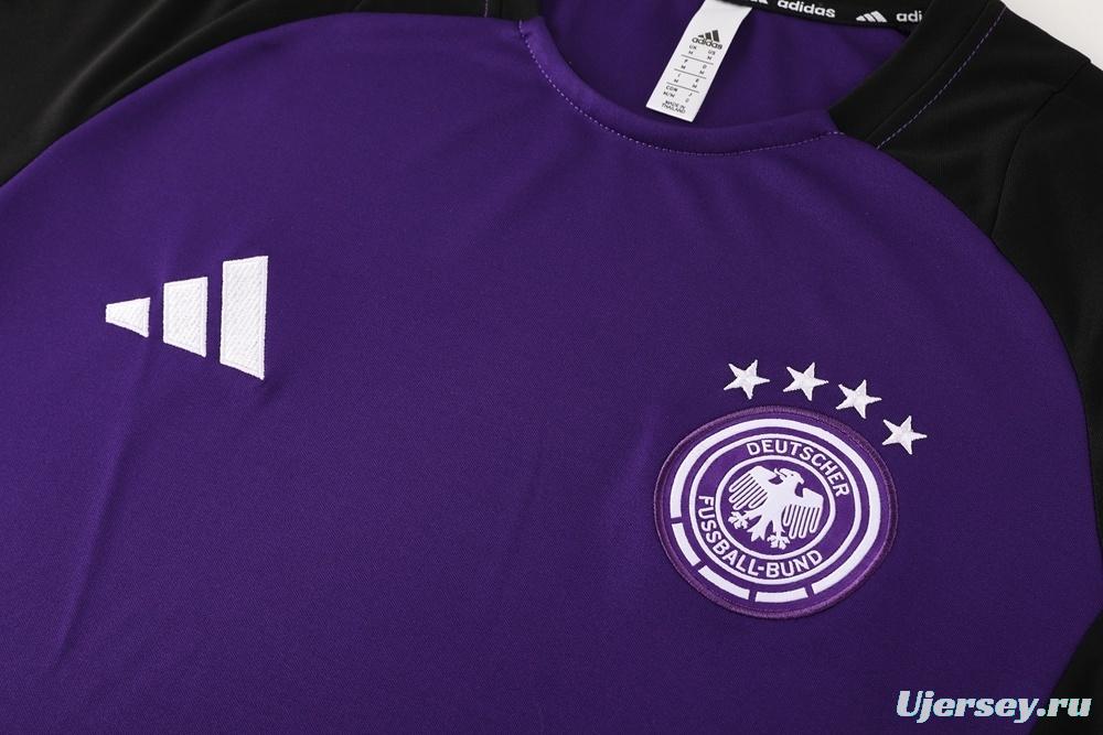2025 Germany Purple Short Sleeve+Soccer Shorts
