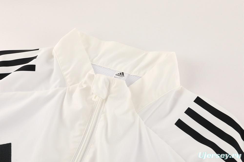 25/26 Manchester United White S-3XL Half Zipper Jacket+Long Pants