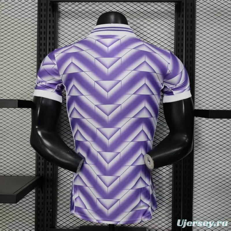 25/26 Player Version  Real Madrid Third Purple with Chevron Gradient Pattern Jersey