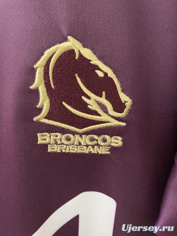 25/26 Brisbane Broncos  Maroon with Gold Stripes and 2025 Premiers Commemorative Champion Jersey