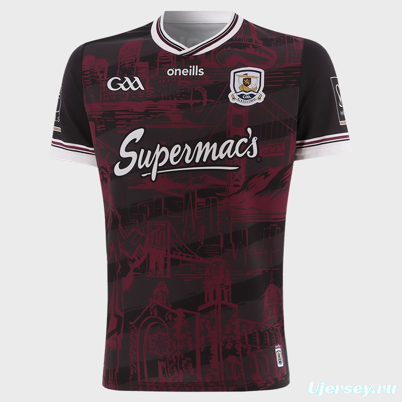 25/26 Galway GAA Maroon with Cityscape Pattern Jersey