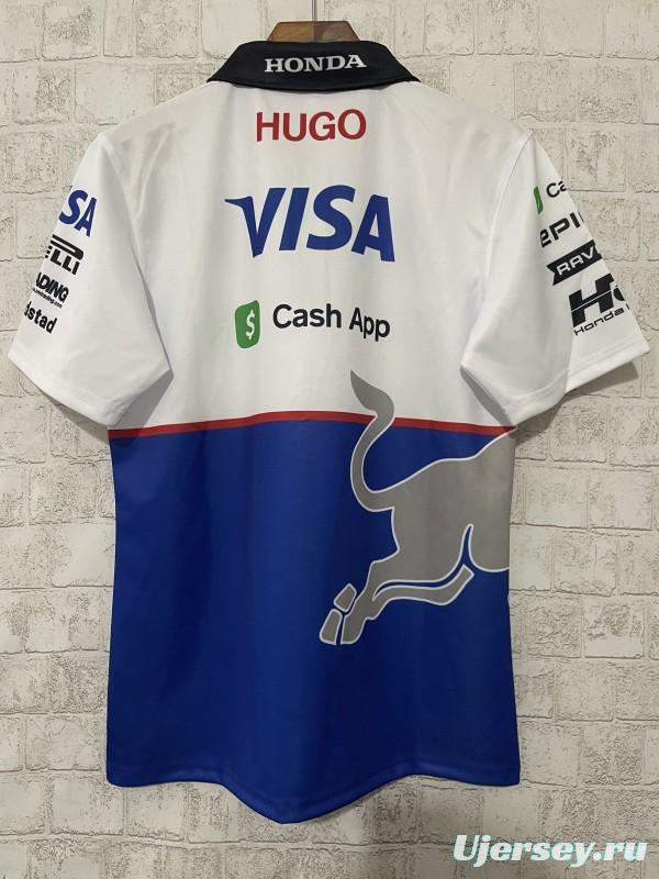 2025 F1 Red Bull Racing White and Blue with Red Bull Logo Jersey