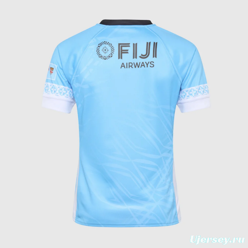 2026 Fiji Flying Fijians Sky Blue with Indigenous Patterns Jersey