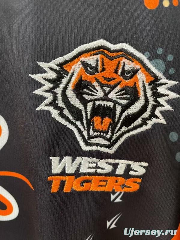 25/26 Wests Tigers Black with Indigenous Art Jersey