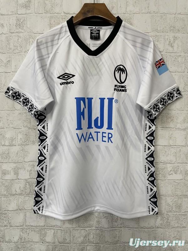 2026 Fiji Flying Fijians White with Indigenous Patterns Jersey