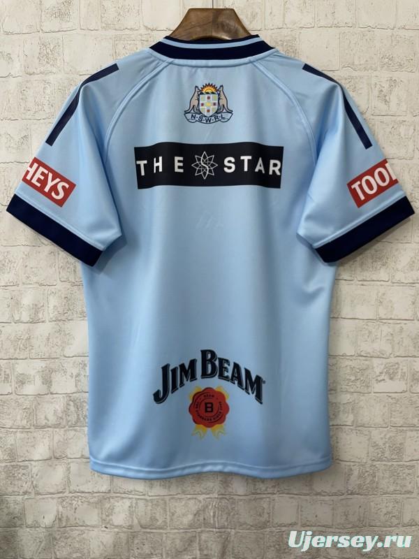 2026 NSW Blues Sky Blue with Navy Trim  Jersey