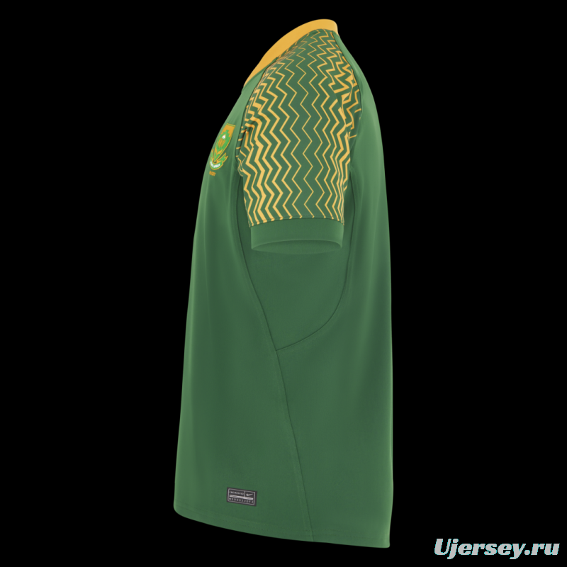 25/26 South Africa Springbok Sevens Green with Gold Chevron Sleeves Jersey