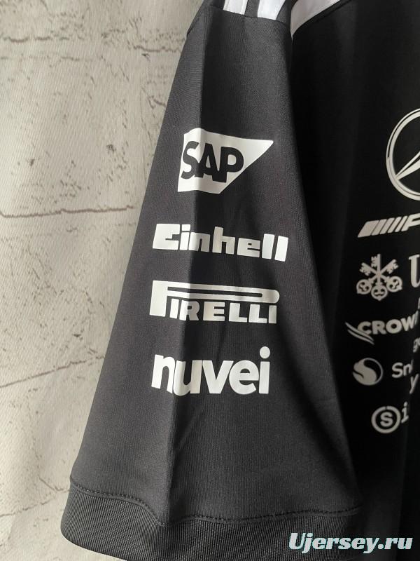 2025 F1 Mercedes-AMG Petronas Team Black Crew T-Shirt