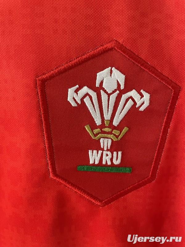 2026 Wales home Red with Vertical Stripe Pattern Jersey