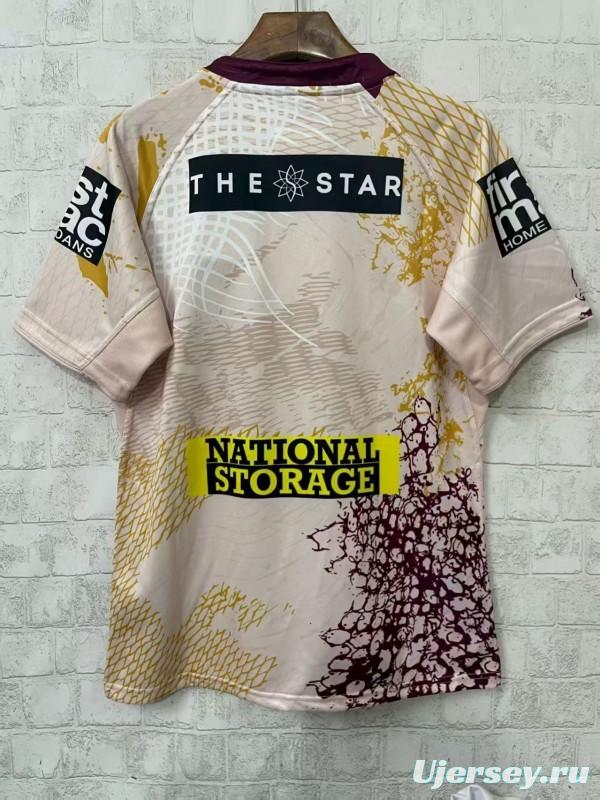 25/26 Brisbane Broncos White with Indigenous Art Jersey