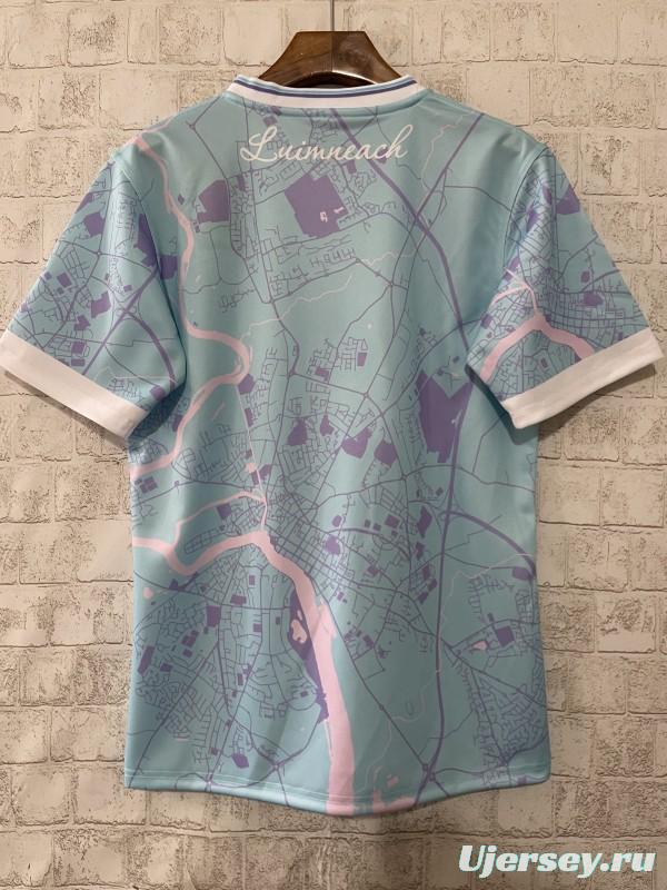 25/26 Limerick GAA Light Blue with Purple Map Design Away Jersey