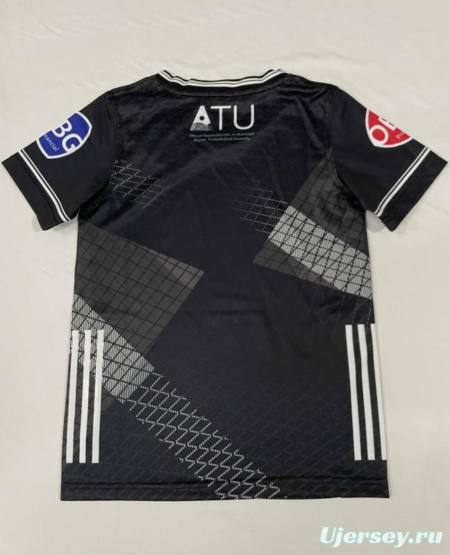 25/26 Kids Sligo GAA Black with Geometric Pattern  Jersey